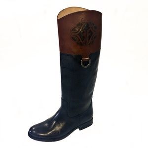 FRYE Melissa Logo Leather Knee-High Boots